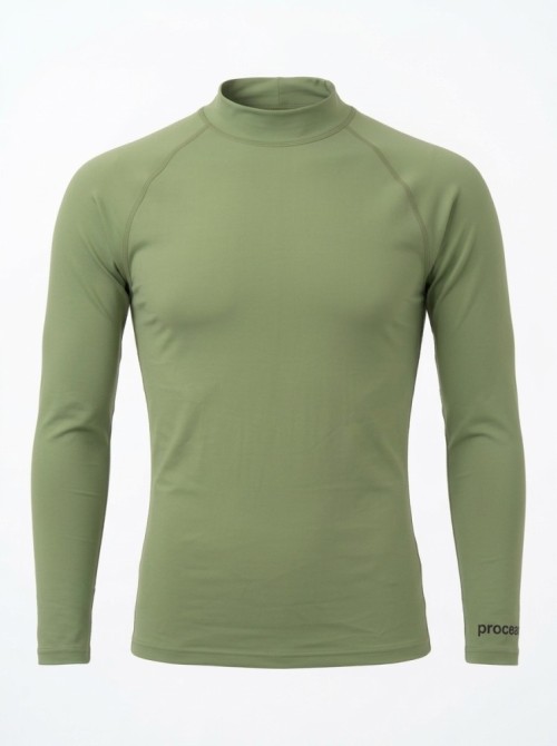 Lycra herenshirt lange mouw groen